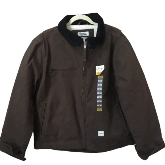 Men's Eddie Bauer Sherpa 3M Thinsulate Workwear Jacket Foreman Fit Size L , NWT